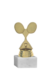 Badminton Racket on Marble Base