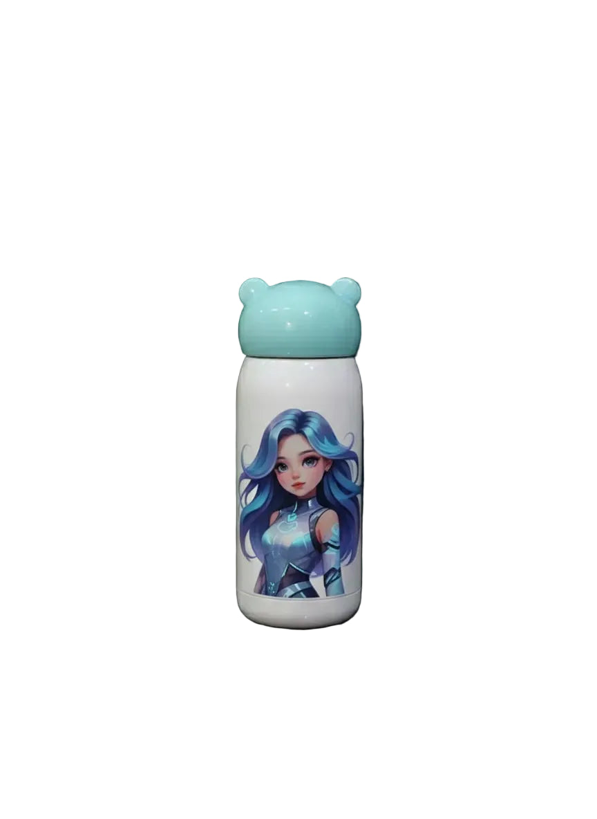 Customized kids bottle with photoprinting and color lids