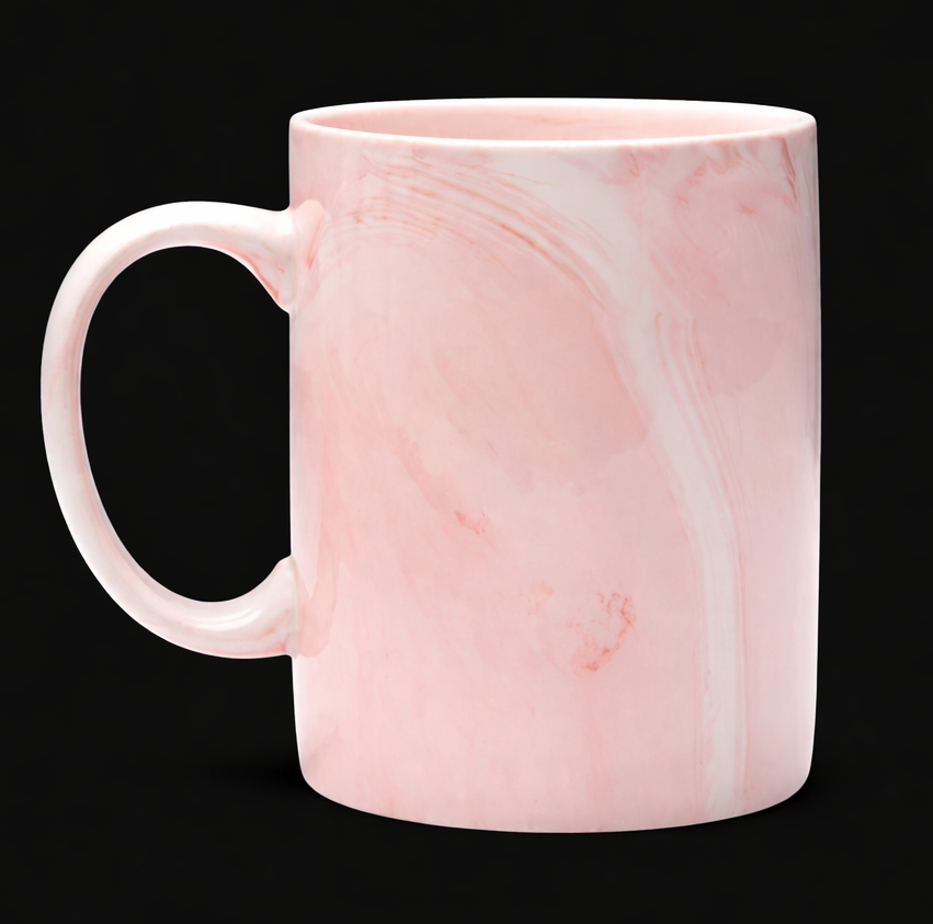 Norval - 350 ml Ceramic mug with a marble finish