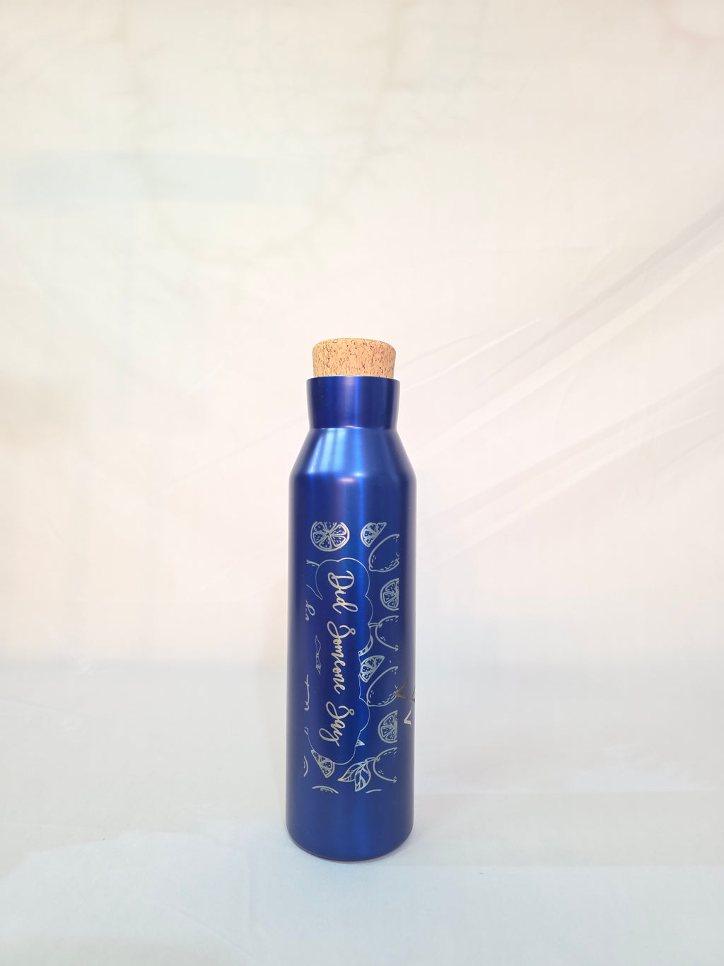 Engraved Stainless steel insulated water bottle with cork screw  24h Hot & cold