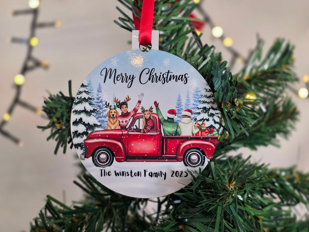 MDF christmas tree decoration - Circle 2 pc