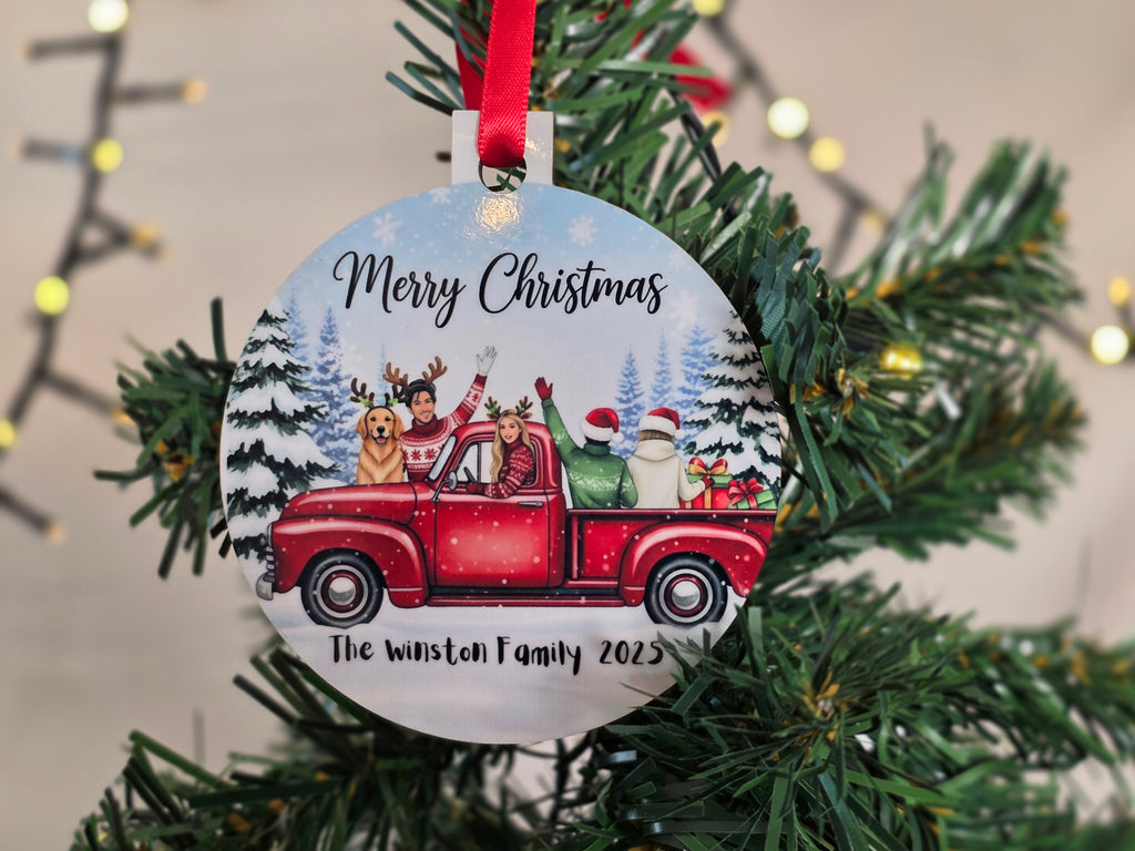 MDF christmas tree decoration - Circle 2 pc