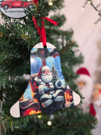 MDF christmas tree decoration -Bell Design 2pc