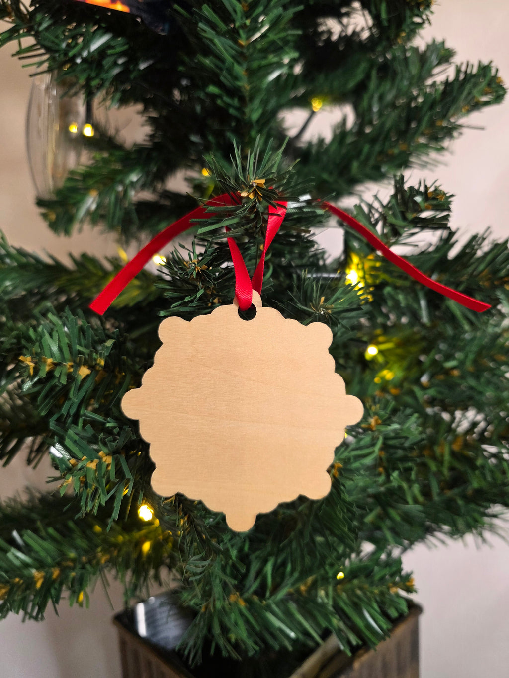 Snowflake ornament mdf 2pc