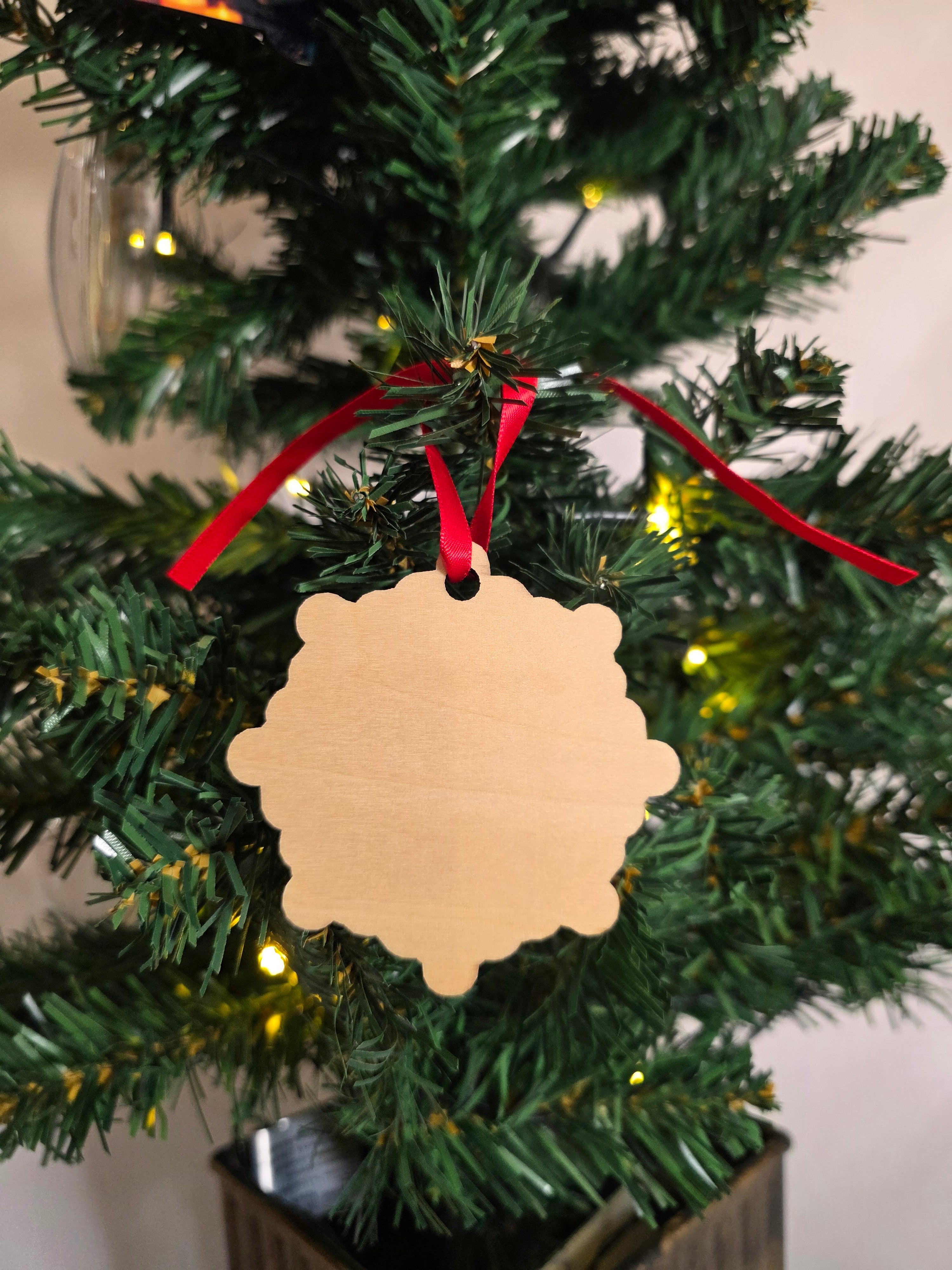 Snowflake ornament mdf 2pc