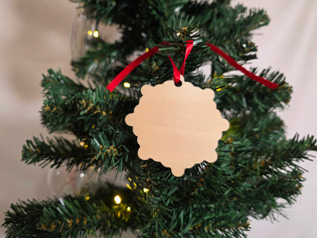 Snowflake ornament mdf 2pc