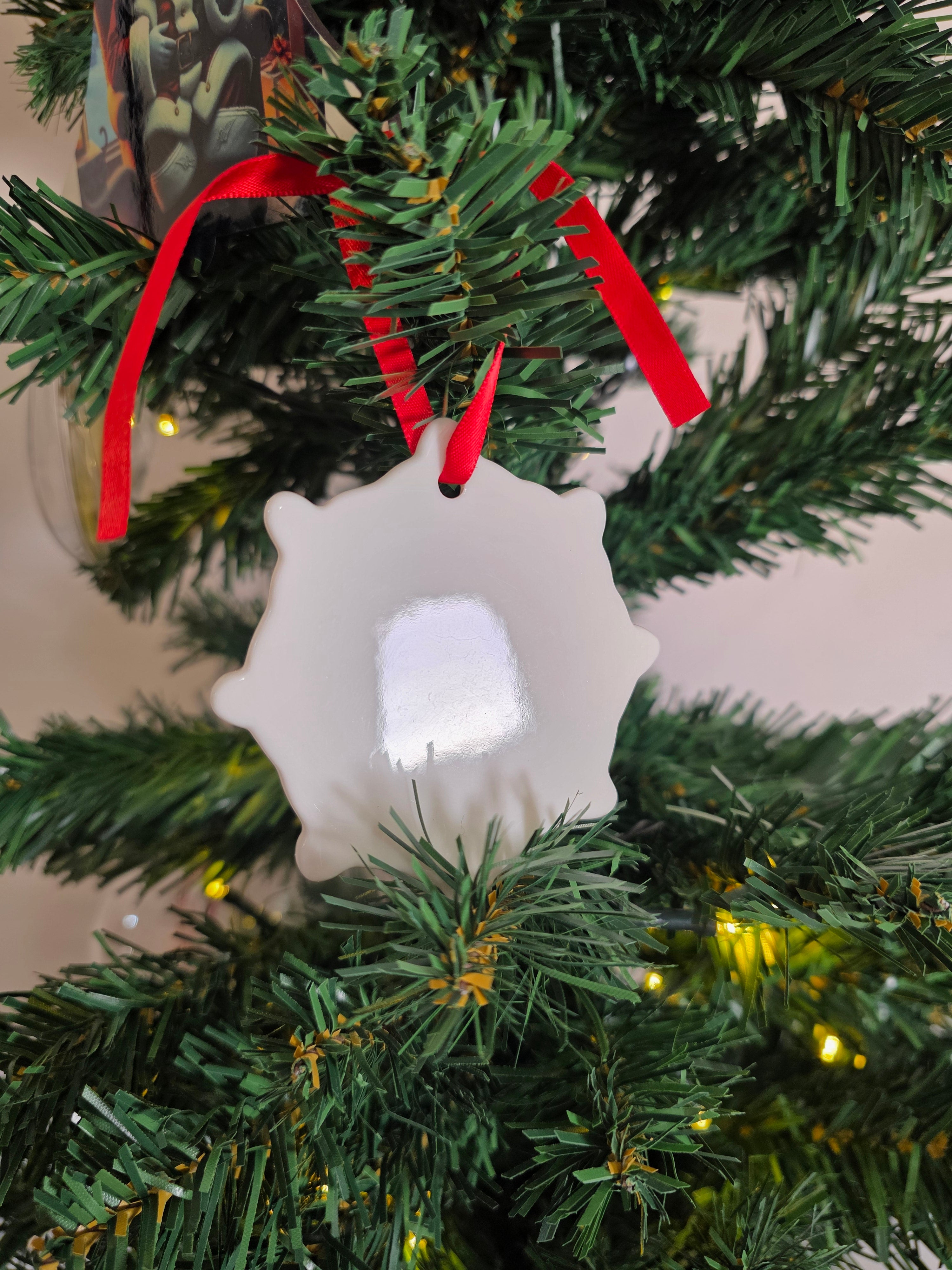 Snowflake acrylic ornament 2pc