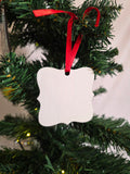 Square ornament mdf 2pc