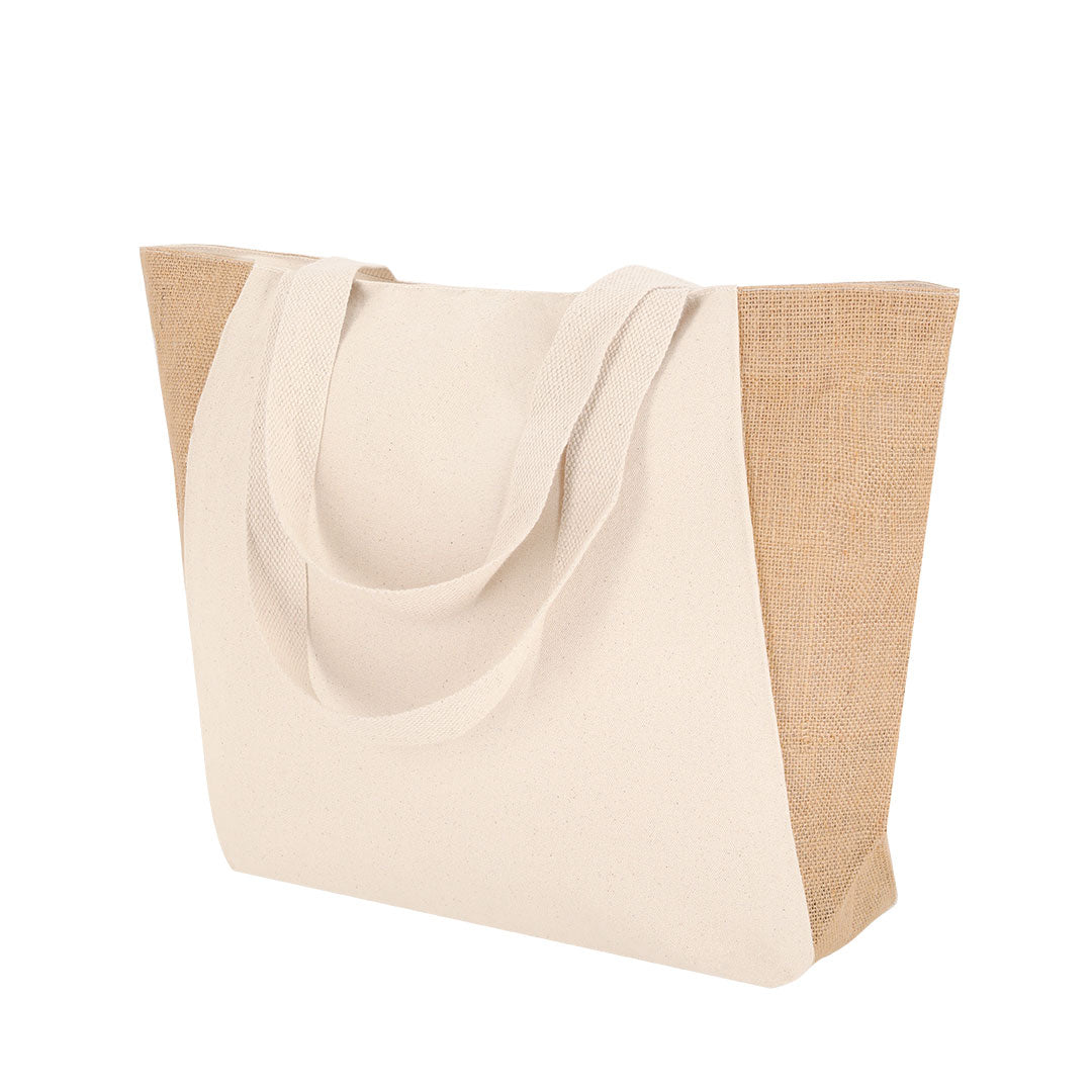 Sharma jute and cotton bag zipped 360gsm