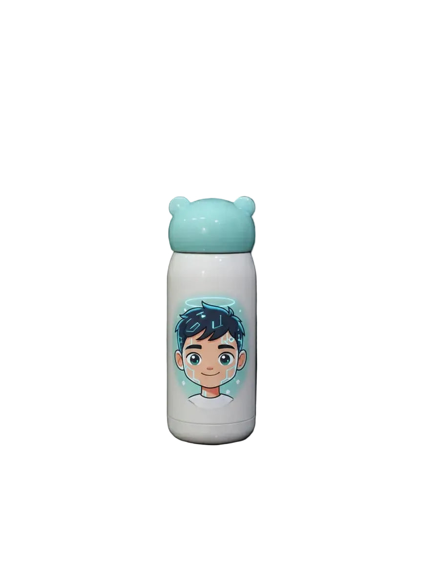 Customized kids bottle with photoprinting and color lids