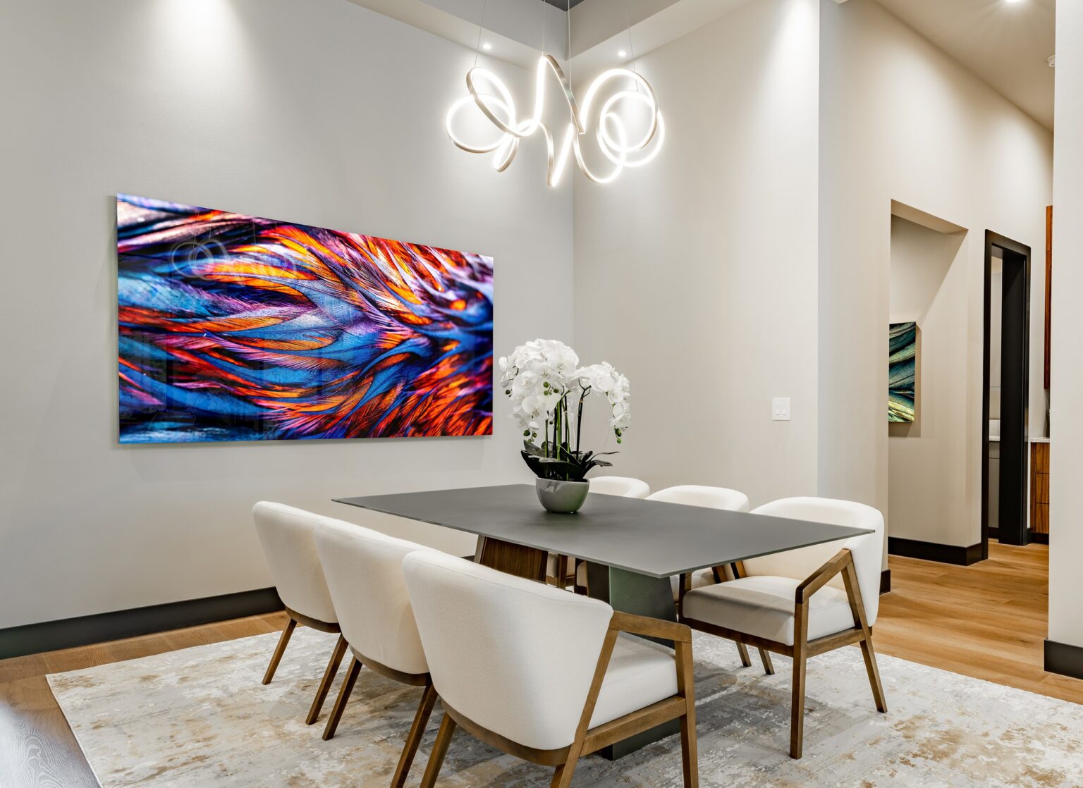 Aluminum Metal photo panels on wall