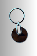 Personalized Metal engraved keyring/Keychain with text for gifting Circle shaped