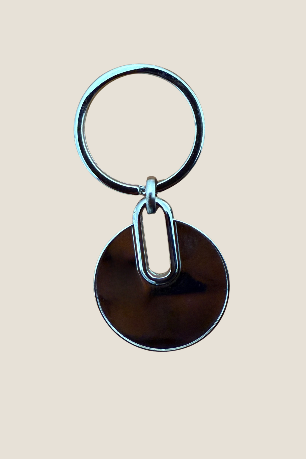 Personalized Metal engraved keyring/Keychain with text for gifting Circle shaped