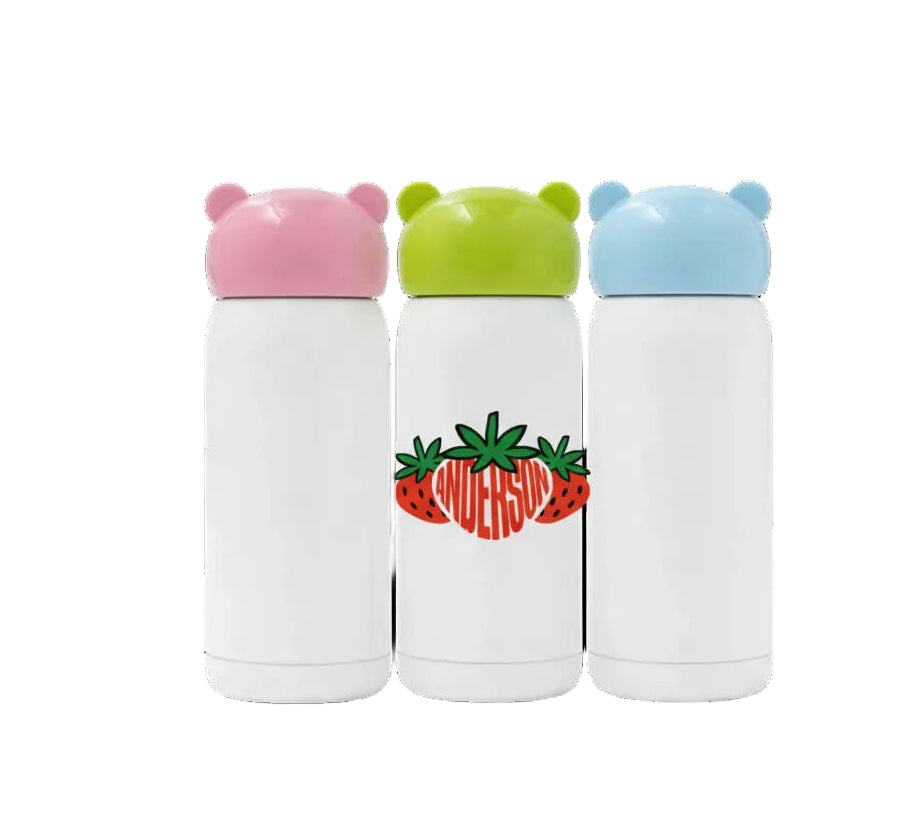 Customised Banana & Strawberry Text Kids Bottle
