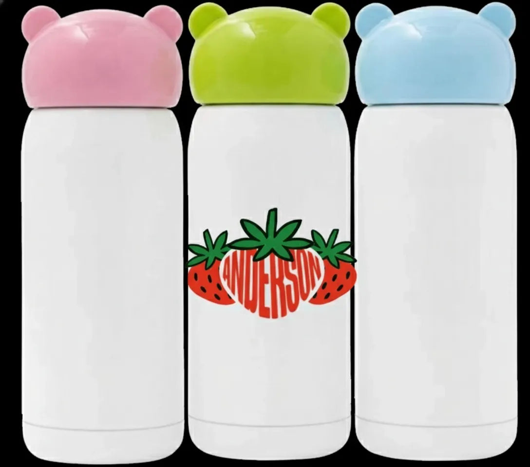 Customised Banana & Strawberry Text Kids Bottle
