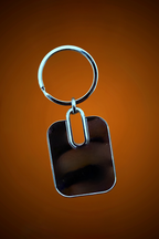 Personalized Metal engraved keyring/Keychain with text for gifting Rectangle shaped