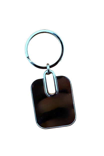 Personalized Metal engraved keyring/Keychain with text for gifting Rectangle shaped
