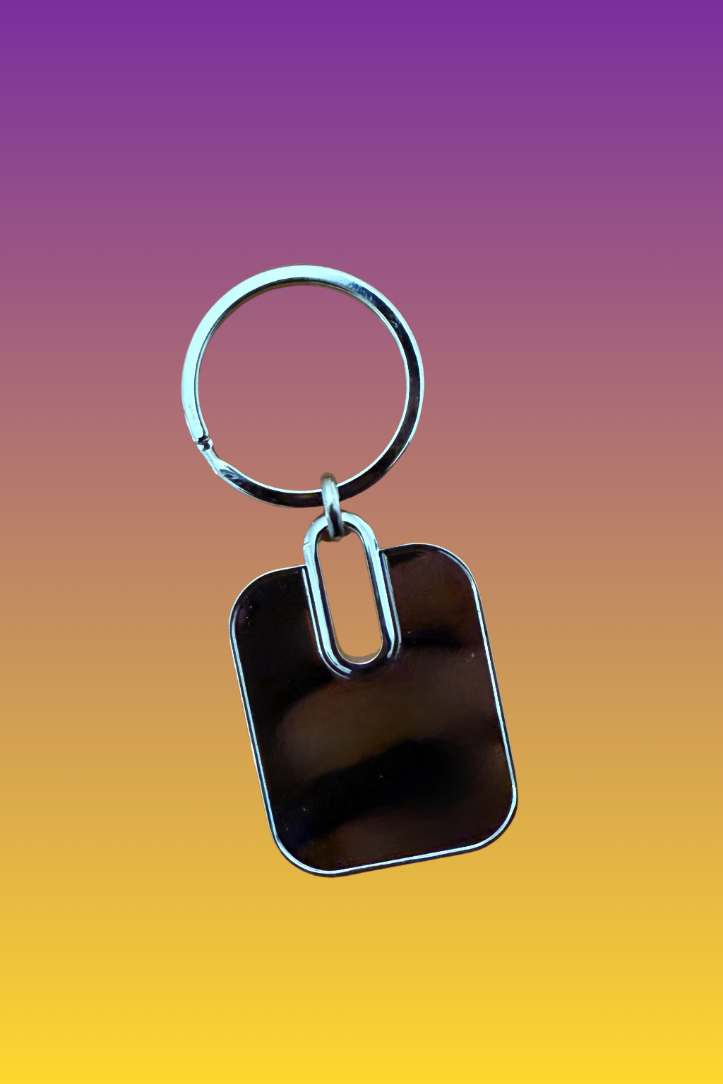 Personalized Metal engraved keyring/Keychain with text for gifting Rectangle shaped