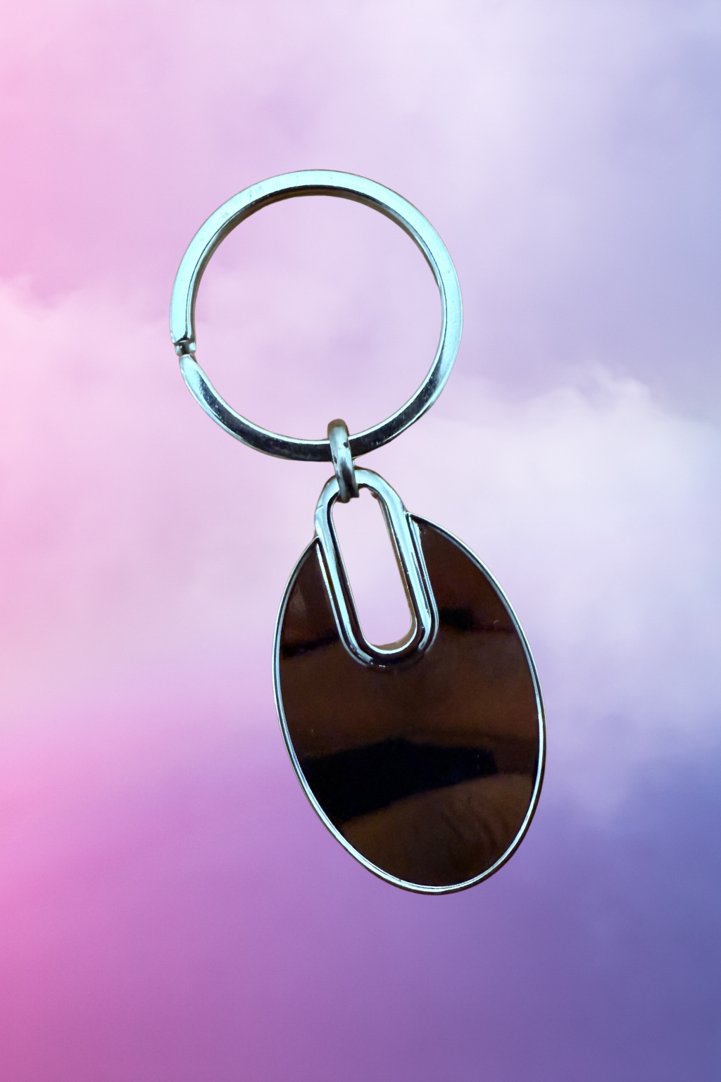 Personalized Metal engraved keyring/Keychain with text for gifting Oval shaped