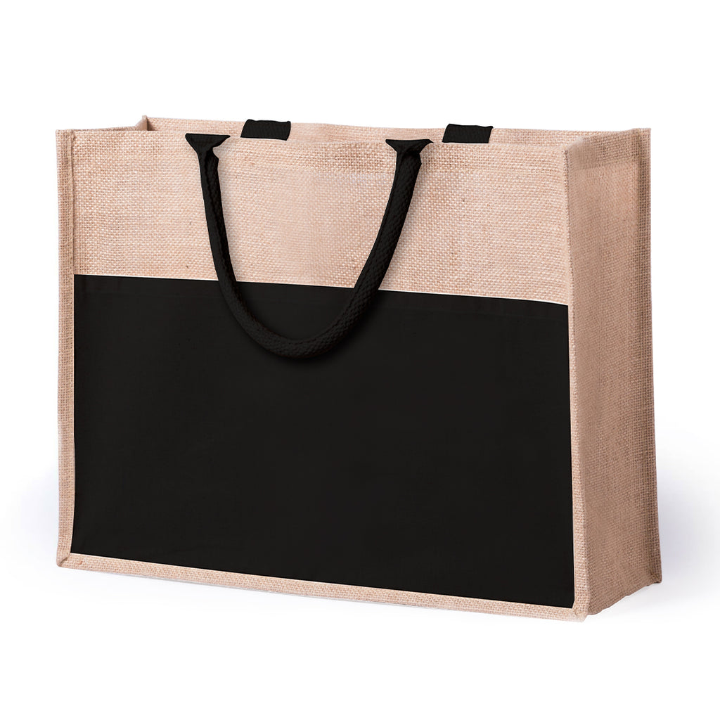 Cekon jute bag with cotton front pocket