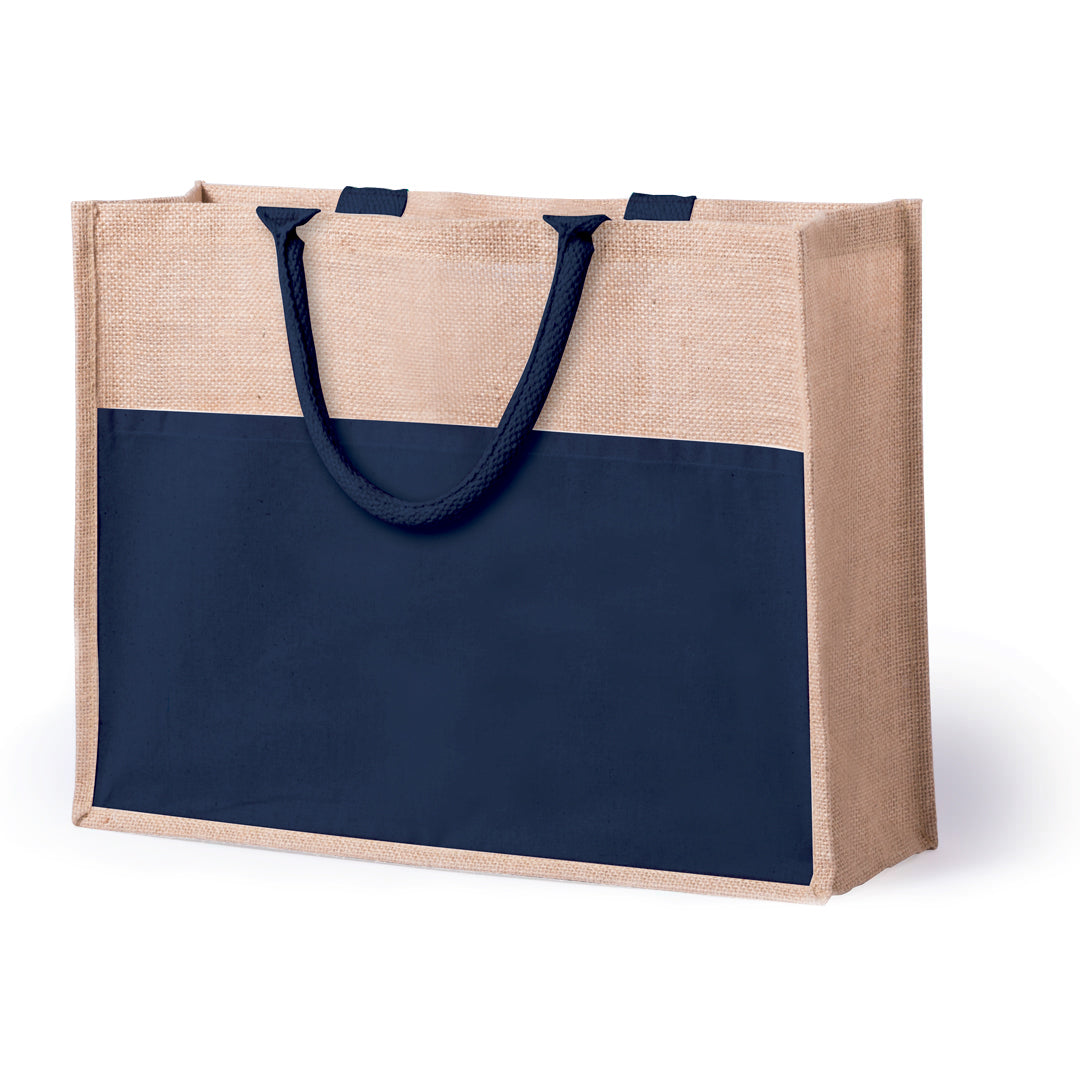 Cekon jute bag with cotton front pocket