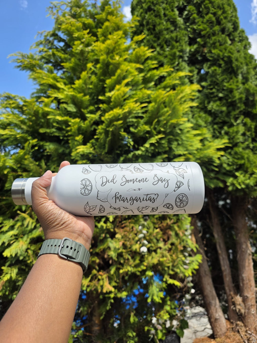 Engraved Stainless steel with copper insulated water bottle 24h Hot & cold