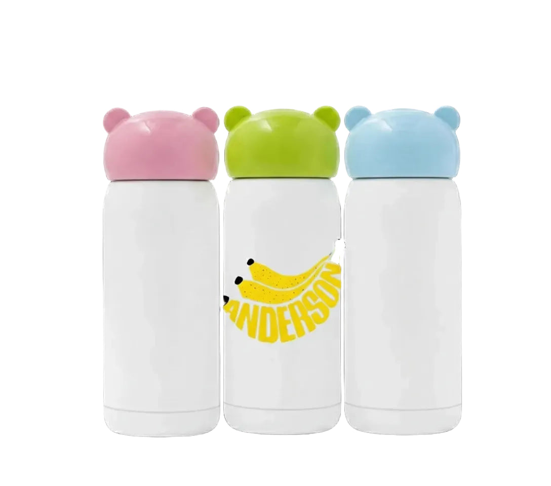 Customised Banana & Strawberry Text Kids Bottle