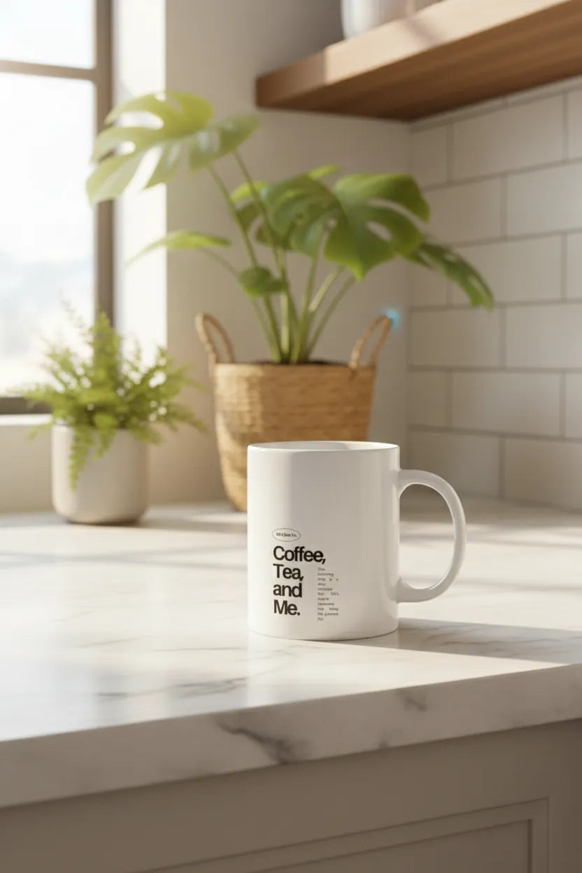 The Freestyle 360° Mug - Upload your own full-wrap art - White