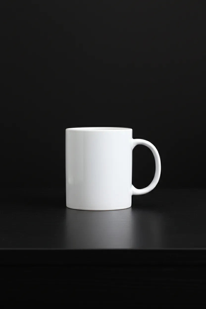 The Freestyle 360° Mug - Upload your own full-wrap art - White