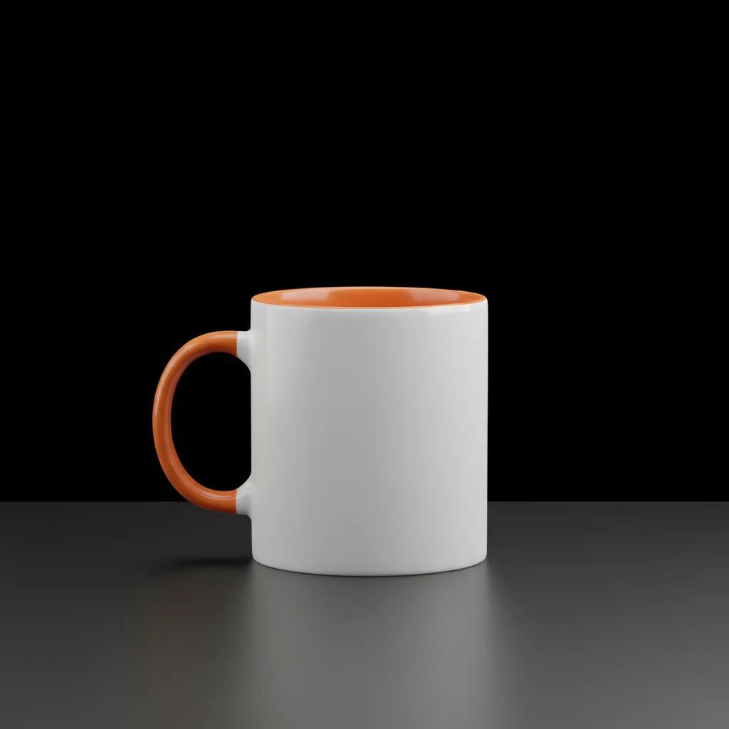 Warning, area patrolled - 330 ml ceramic Orange mug - custom