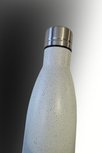 Copper vaccum insulated marble white water bottle