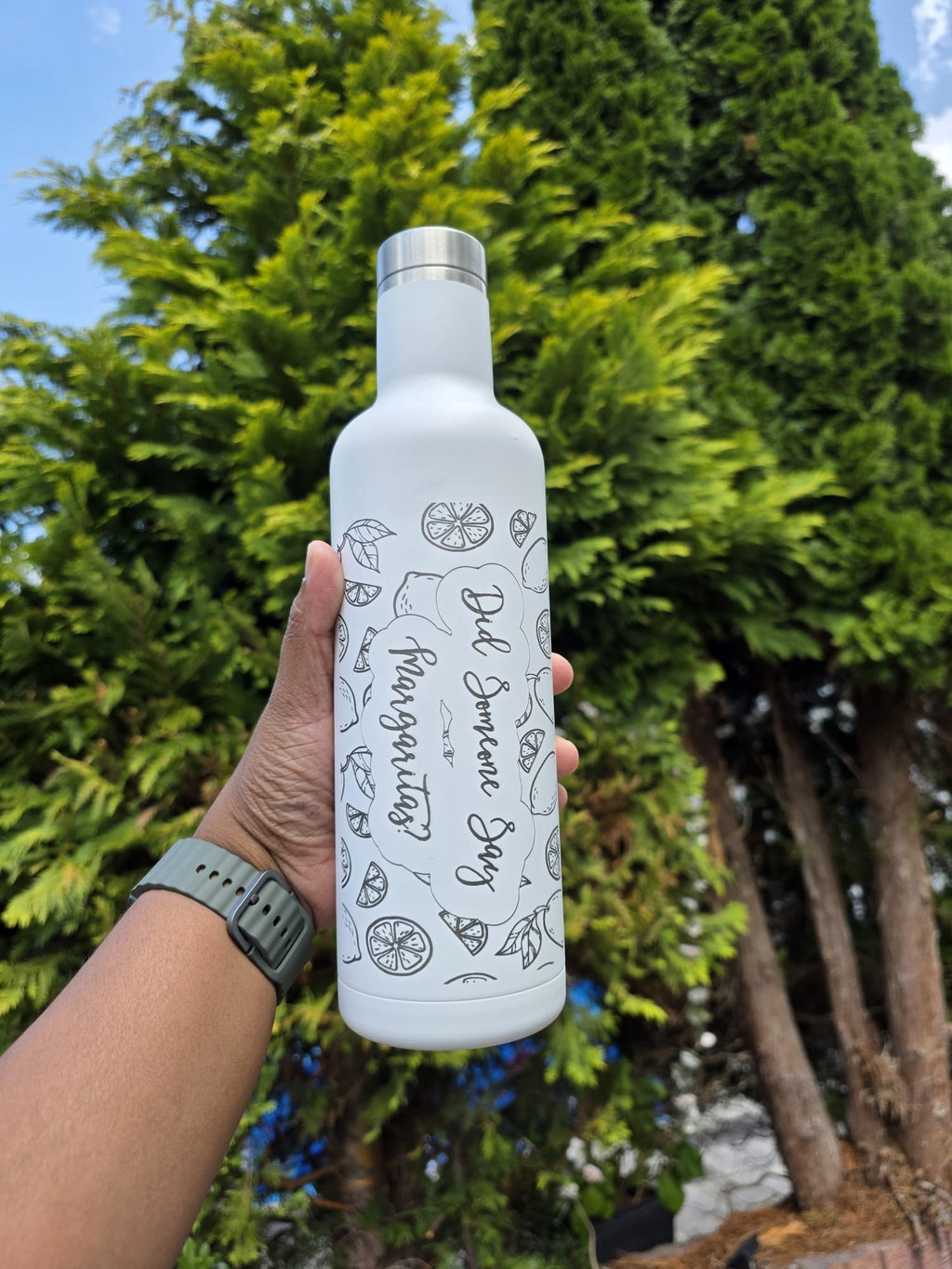 Engraved Stainless steel with copper insulated water bottle 24h Hot & cold