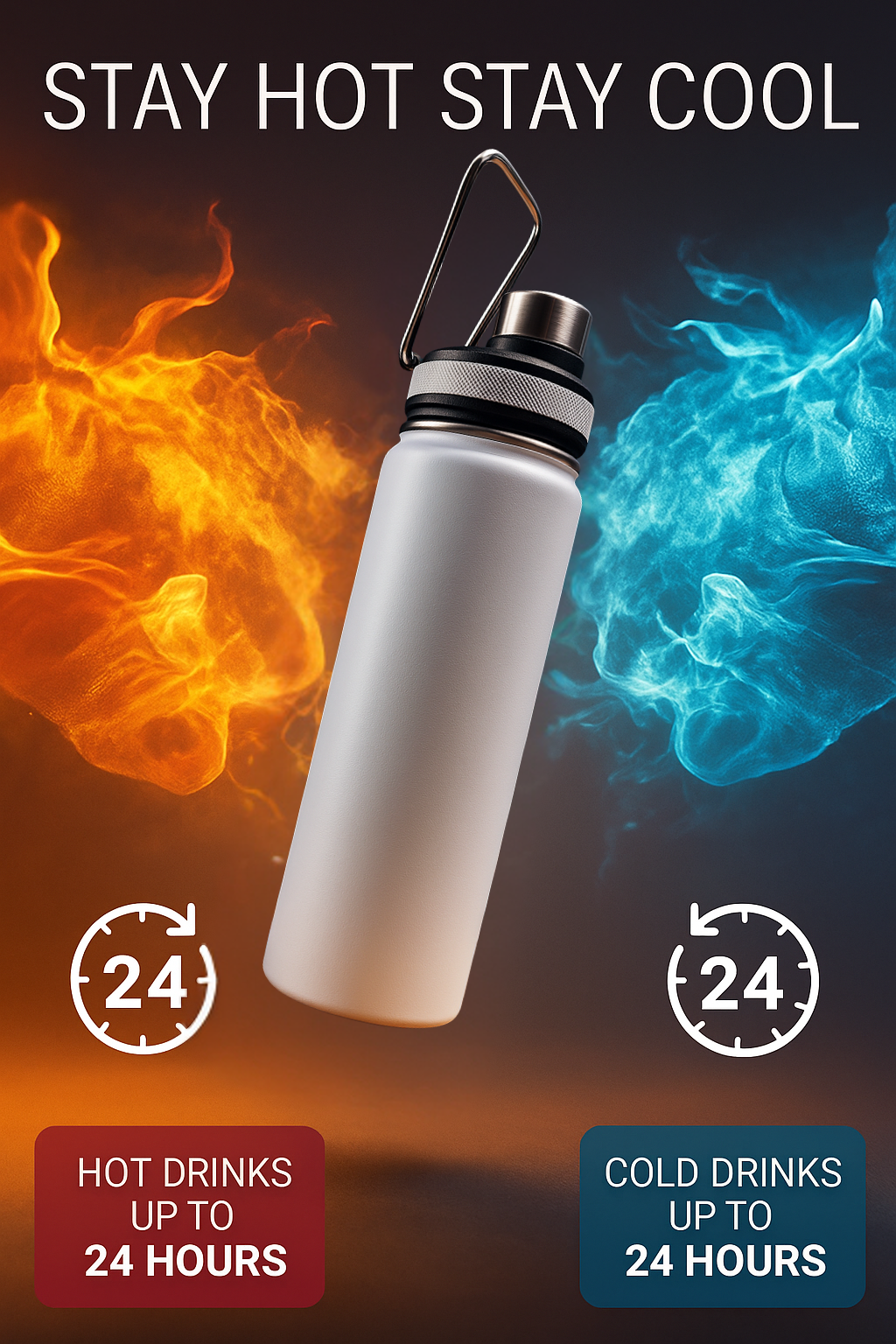 Gessi 590 ml Copper Vacuum Insulated Sport Bottle (Engraving)