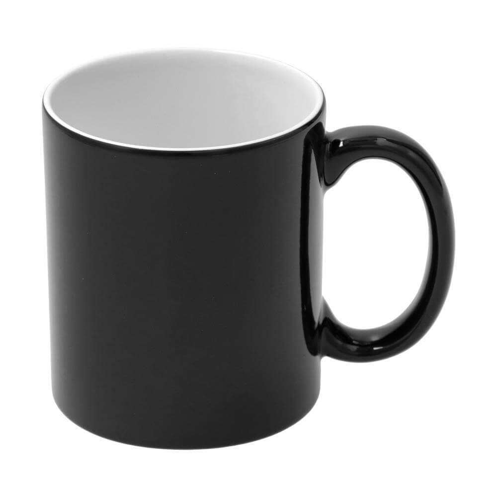Magic Mug 11oz Glossy Black - Color Changing when hot