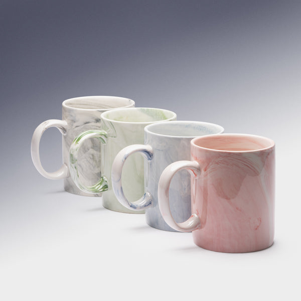 Norval - 350 ml Ceramic mug with a marble finish