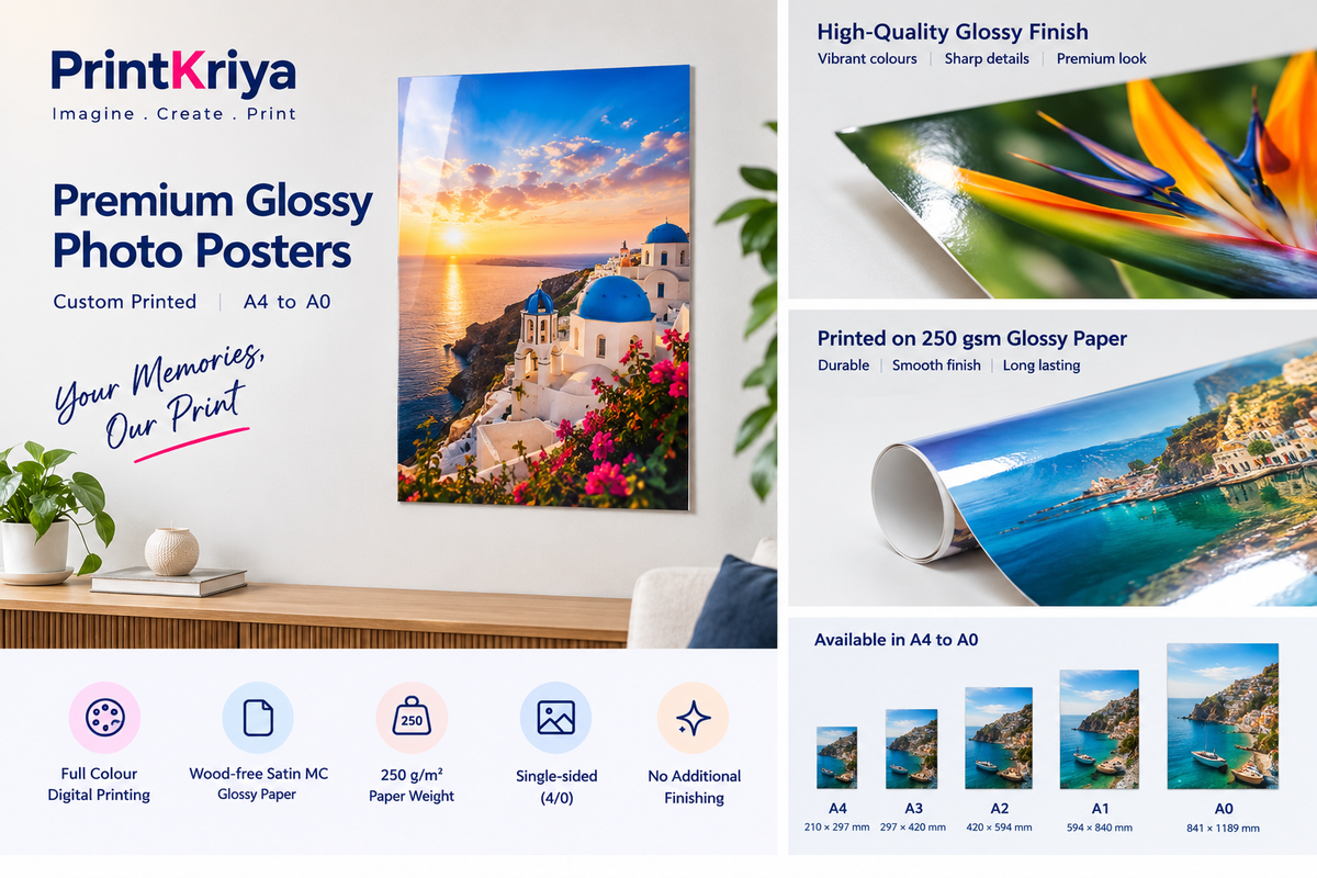 Premium Glossy Photo Posters – Custom Printed A4 to A0