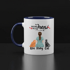 You had me at Meow - 330ML ( Ceramic Navy Blue Mug ) - Custom