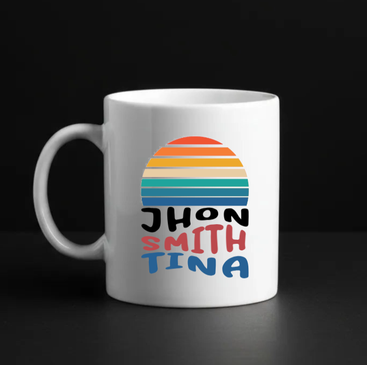 Sunshine Music Groove - 330 ml ceramic white mug - custom