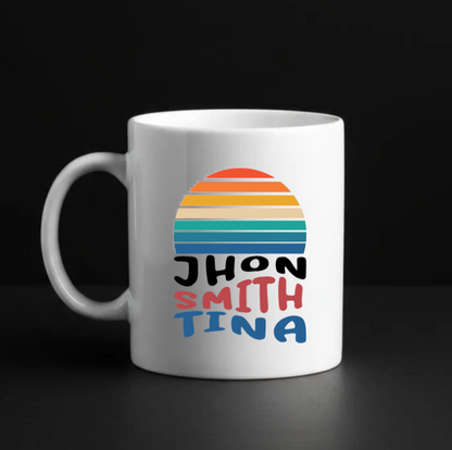 Sunshine Music Groove - 330 ml ceramic white mug - custom