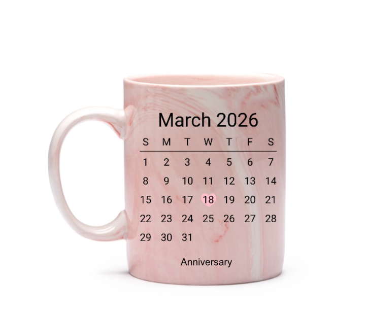 Norval - 350 ml Ceramic mug with a marble finish