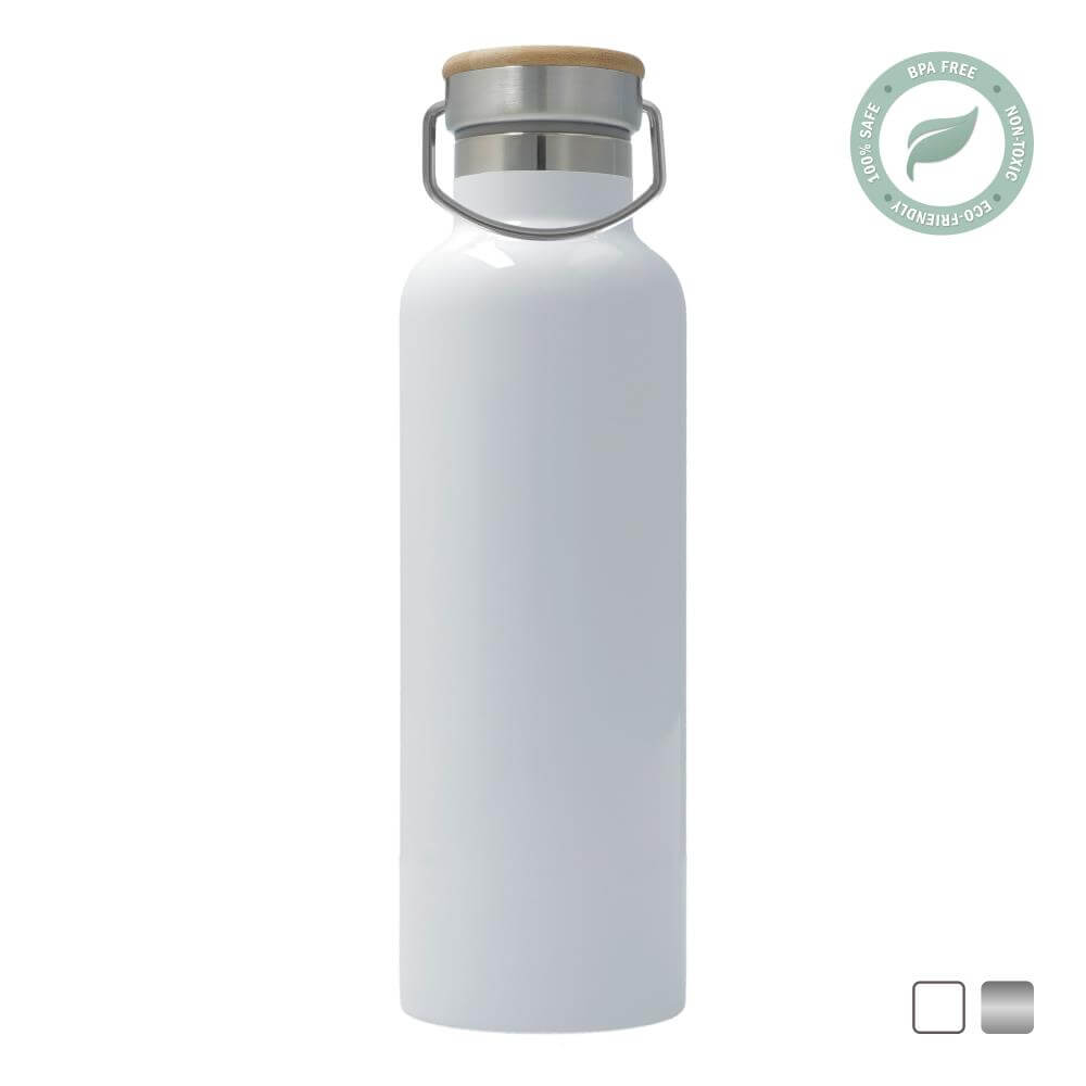 Photo printable Thermos Bottle 750 ml / 25oz - Bamboo lid With Handle