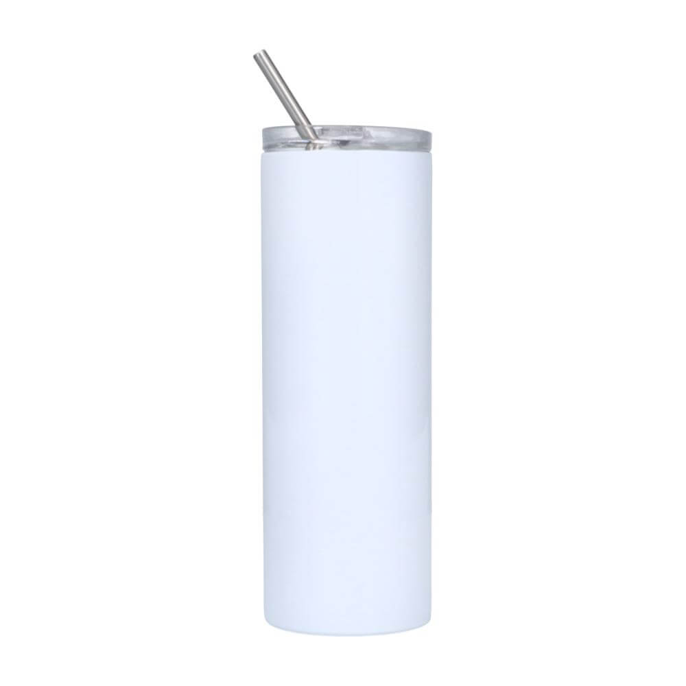 Photo printable Thermos Bottle with metal straw 590 ml / 20oz