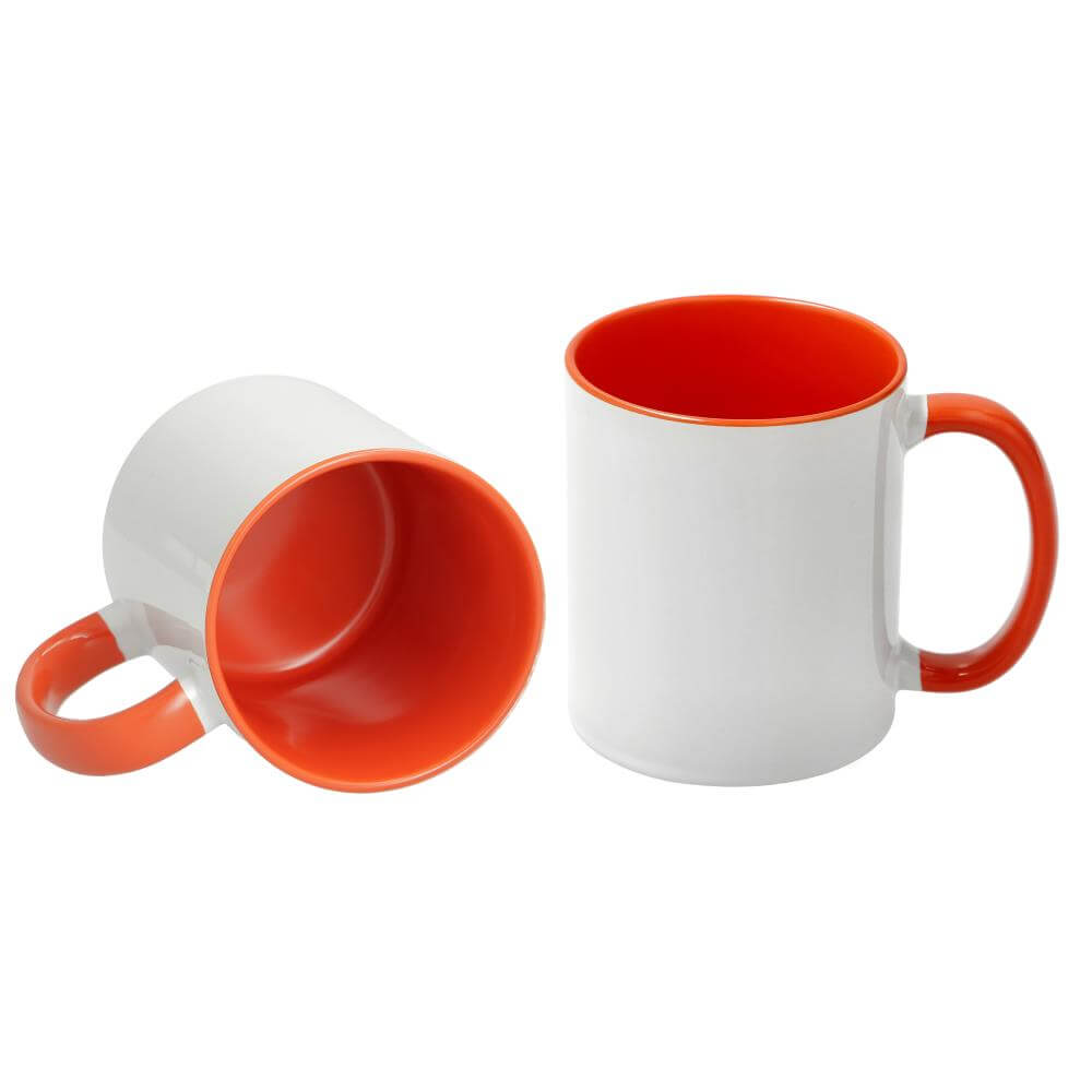 Ceramic Mug with Color Inside and Handle colored