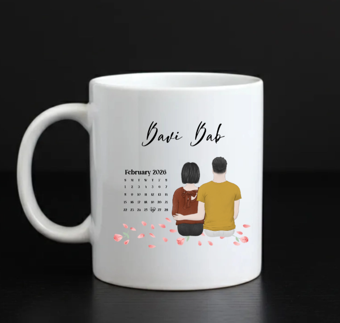 Custom mug- Calendar the day we met