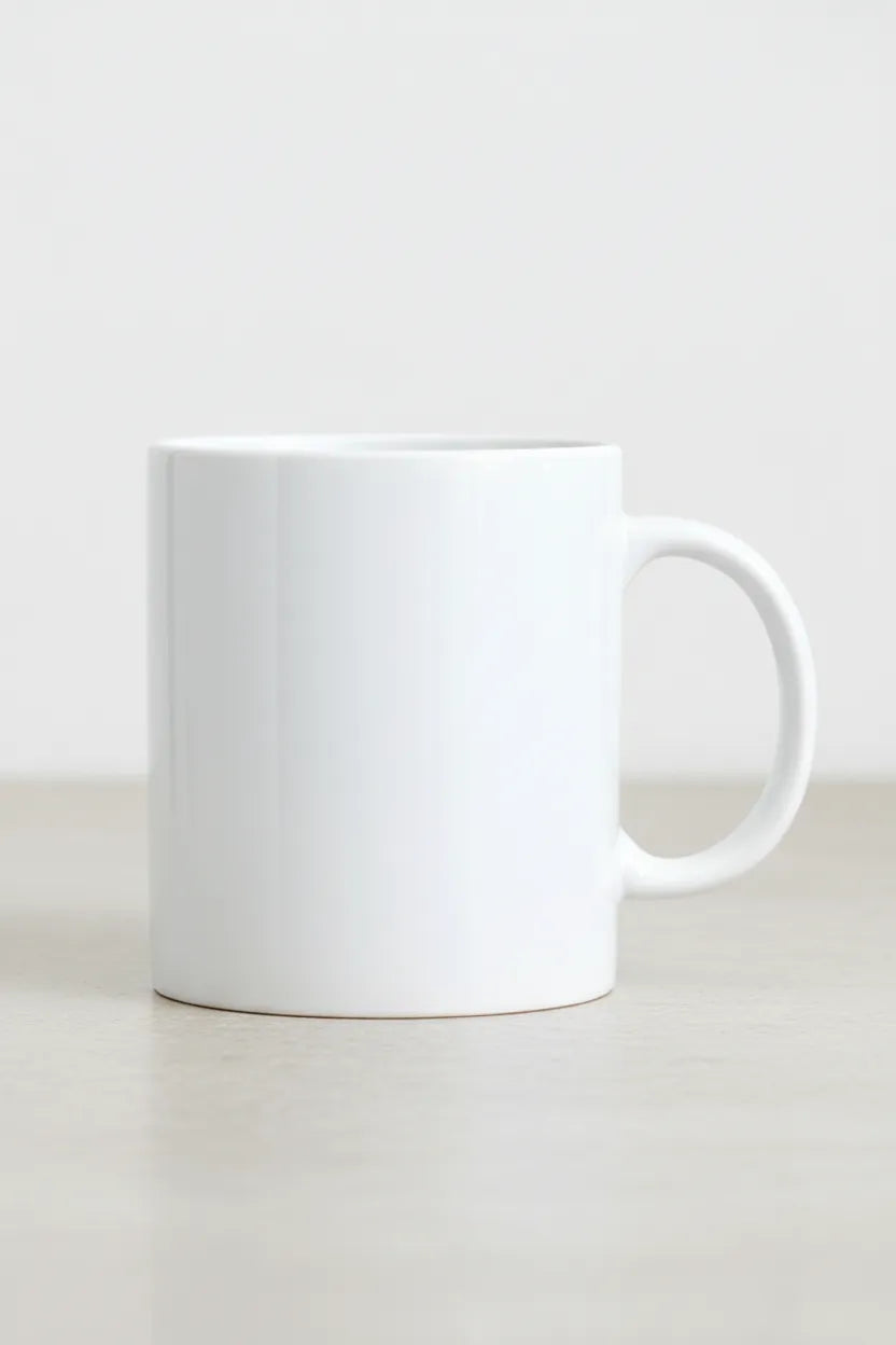The Freestyle 360° Mug - Upload your own full-wrap art - White