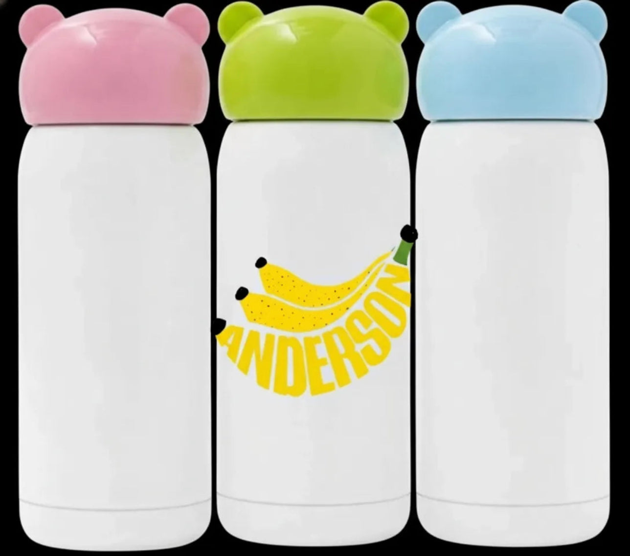 Customised Banana & Strawberry Text Kids Bottle