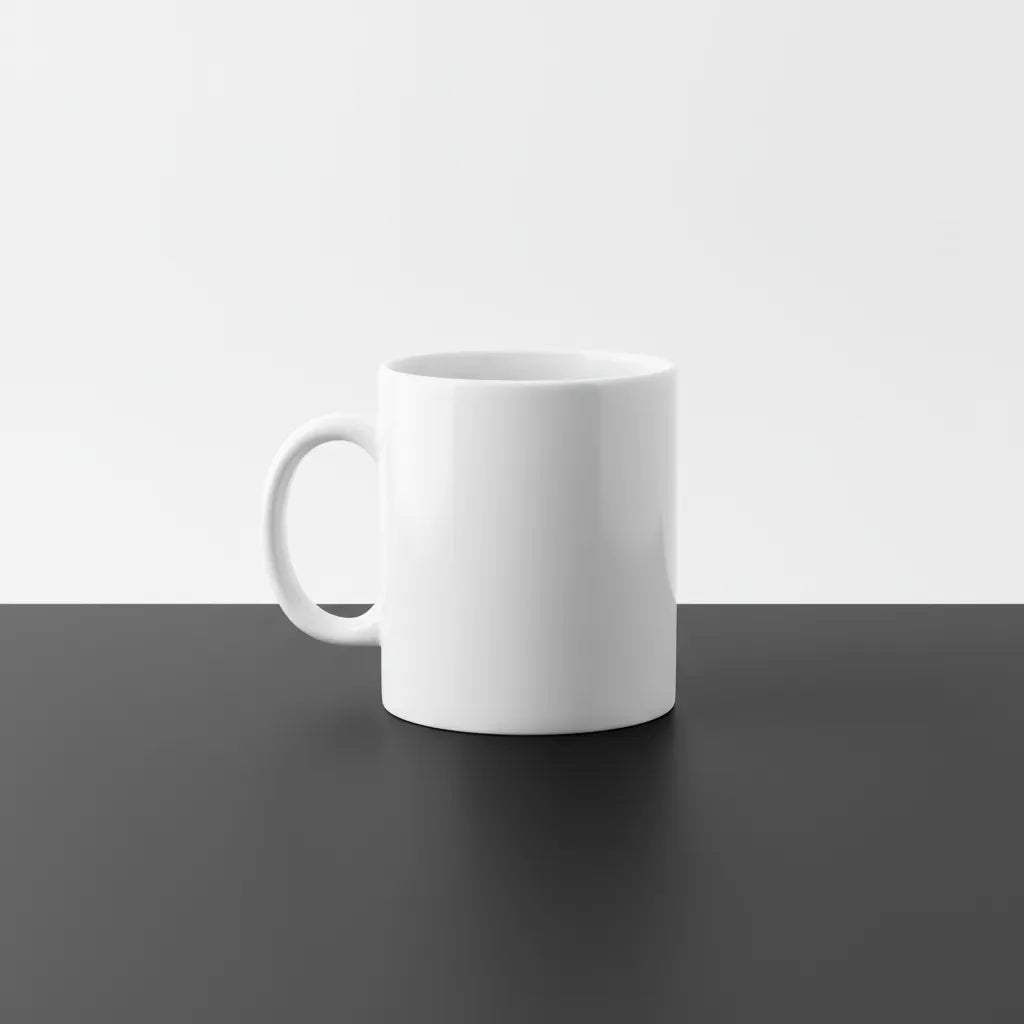 The Freestyle 360° Mug - Upload your own full-wrap art - White