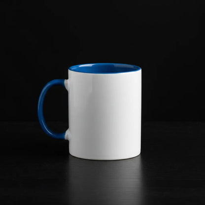 Baby Face Cutout - 330 ml ceramic Navy Blue mug - custom