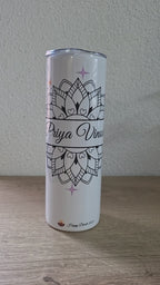 Photo printable Thermos Bottle with metal straw 590 ml / 20oz