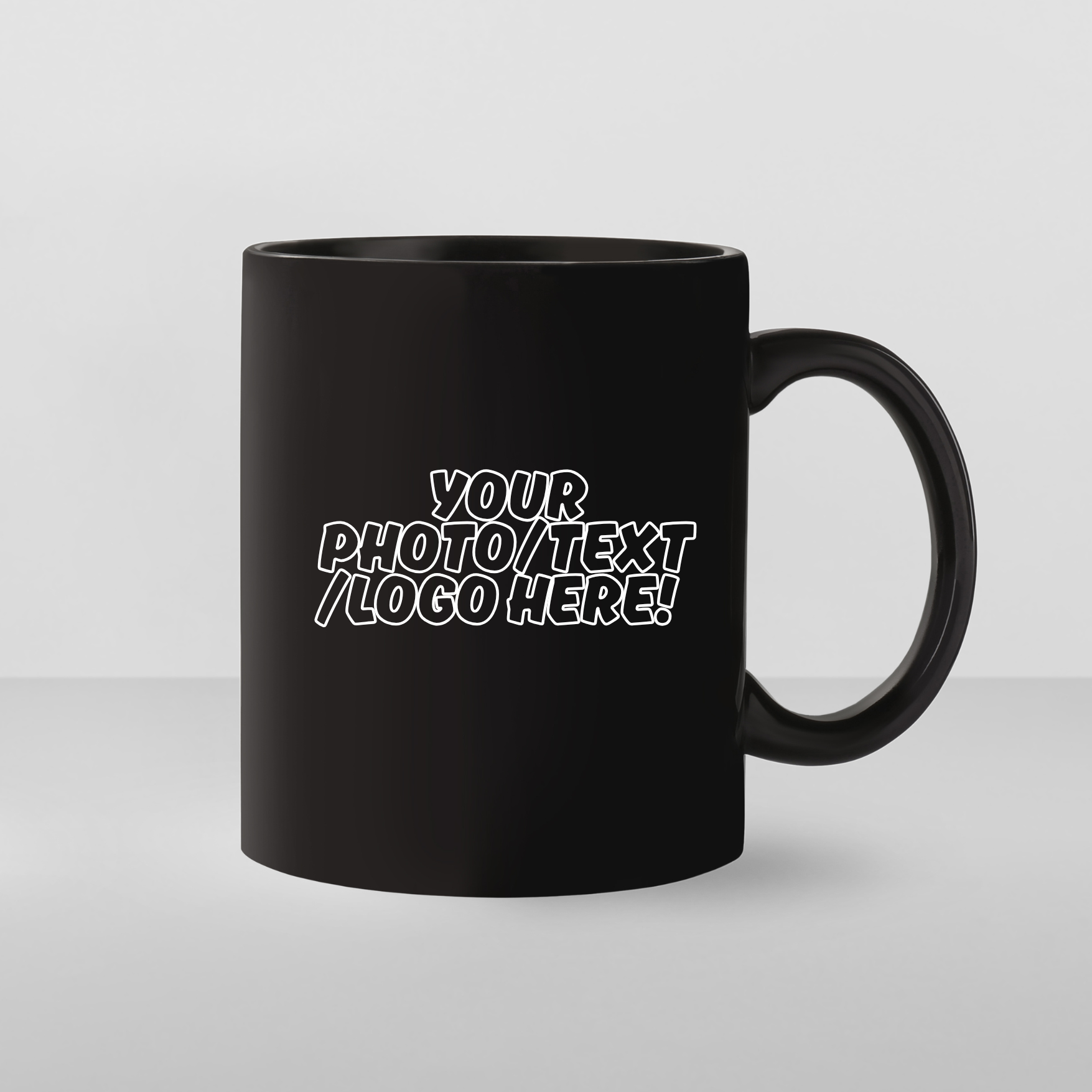 Magic Mug 11oz Glossy Black - Color Changing when hot